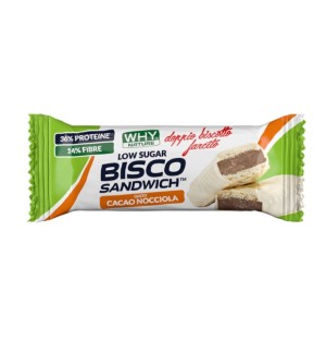 BISCO SANDWICH CACAO NOCCIOLA  45 GR WHY NATURE