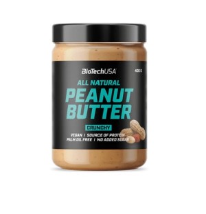 BURRO DI ARACHIDI PEANUT BUTTER CRUNCHY BIOTECH USA 400 GR